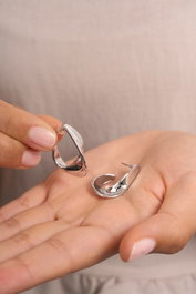 Heliophilia Silver Pendientes de Plata con Recubrimiento de Laca